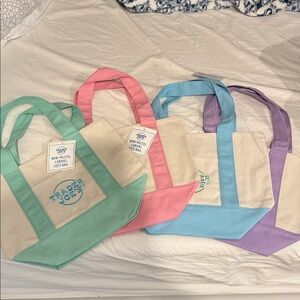 Mini Trader Joe’s Pastel Tote Bags